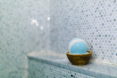 Horizontal Handmade Cotton Cheese - Metal sky blue
